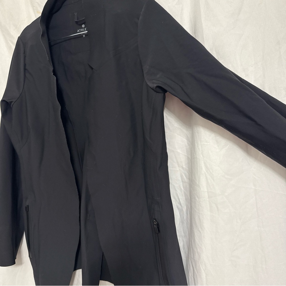 Athleta Interstellar Blazer Size Medium Black Zip… - image 4
